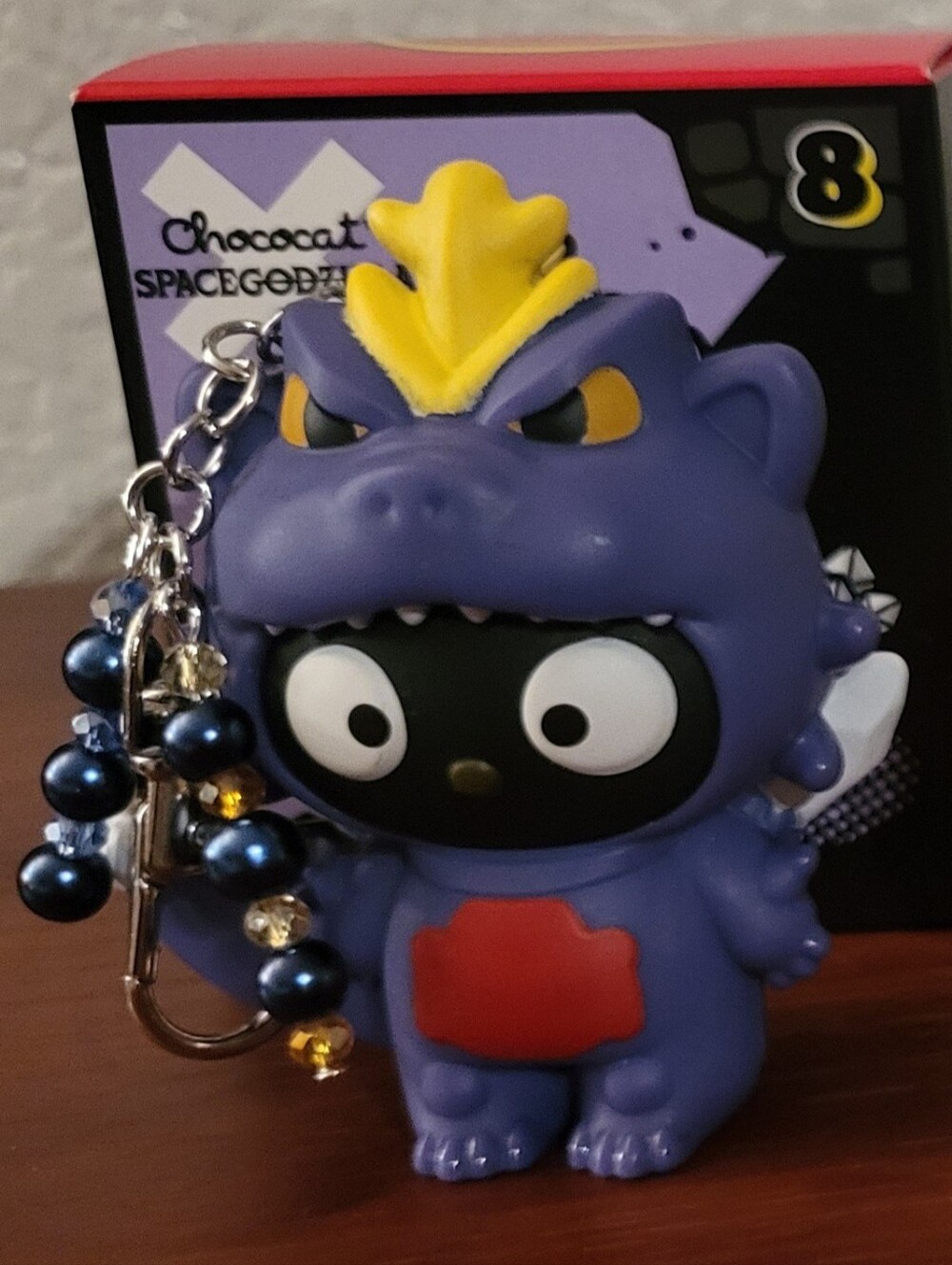 Chococat X SpaceGodzilla Keychain McDonald's Hello Kitty X Godzilla Promo